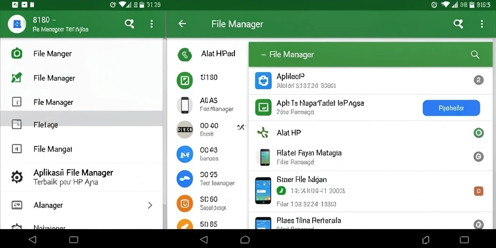 Tampilan antarmuka aplikasi File Manager 8180 yang user-friendly.