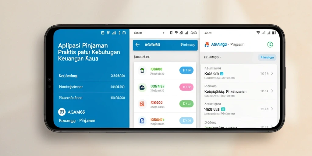 Antarmuka AGAM66 yang sederhana dan fungsional untuk pinjaman.