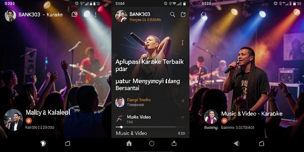Tampilan antarmuka BANK303 dengan fitur Karaoke yang menarik.