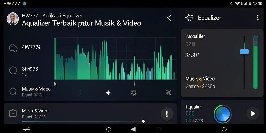 Antarmuka HW777 yang menarik dengan fungsi Equalizer yang mudah diakses.
