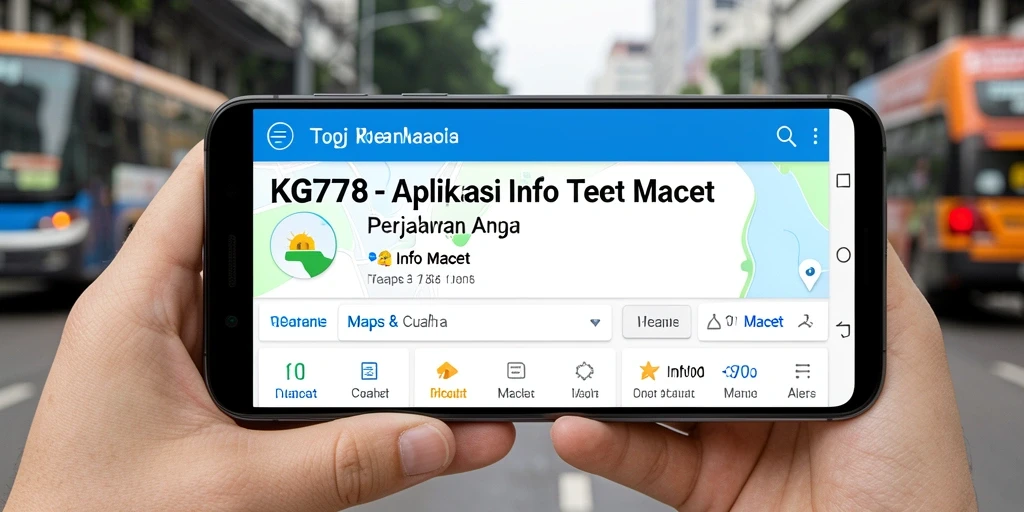 Antarmuka KG778 menampilkan informasi lalu lintas dan peta interaktif.