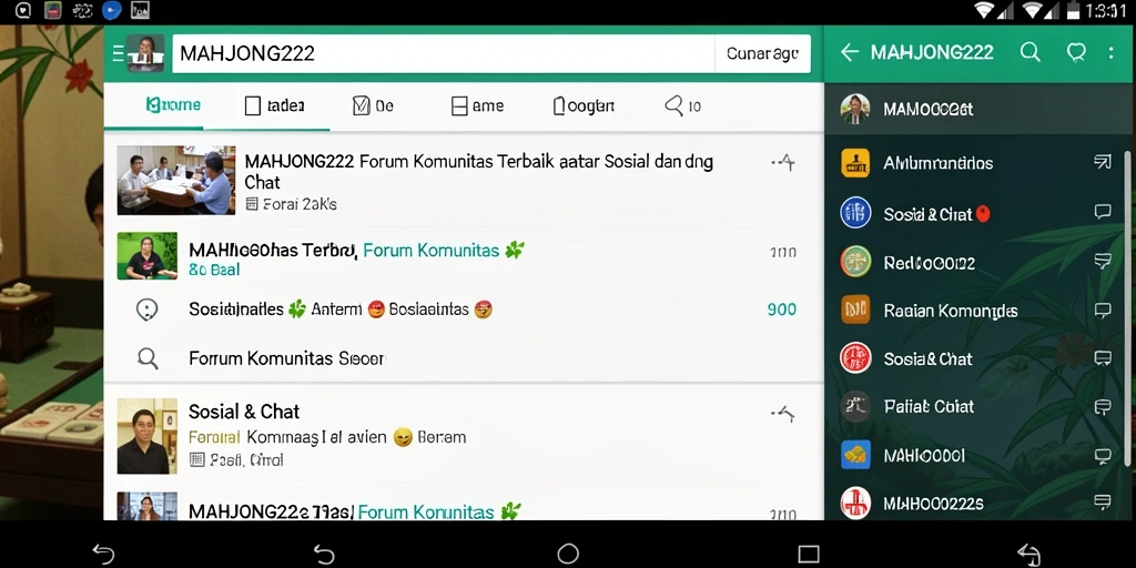 Tampilan antarmuka aplikasi MAHJONG222 yang modern dan ramah pengguna.
