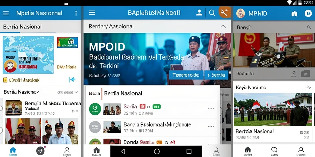 Antarmuka aplikasi MPOID menampilkan berita nasional terkini.