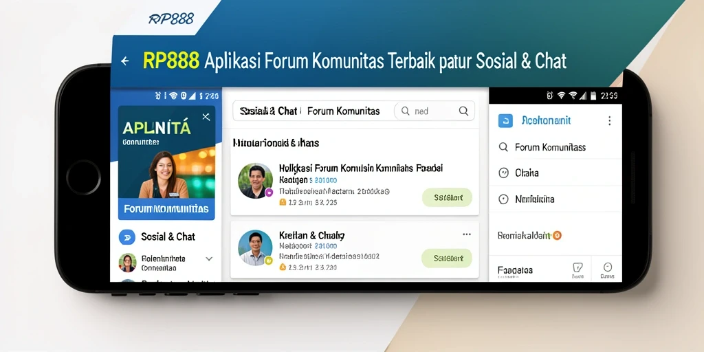 Antarmuka RP888 dengan fungsi Forum Komunitas yang menarik.
